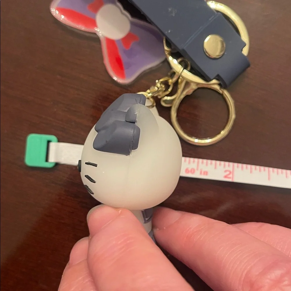 Hello Kitty Keychain with Navy Accents new
